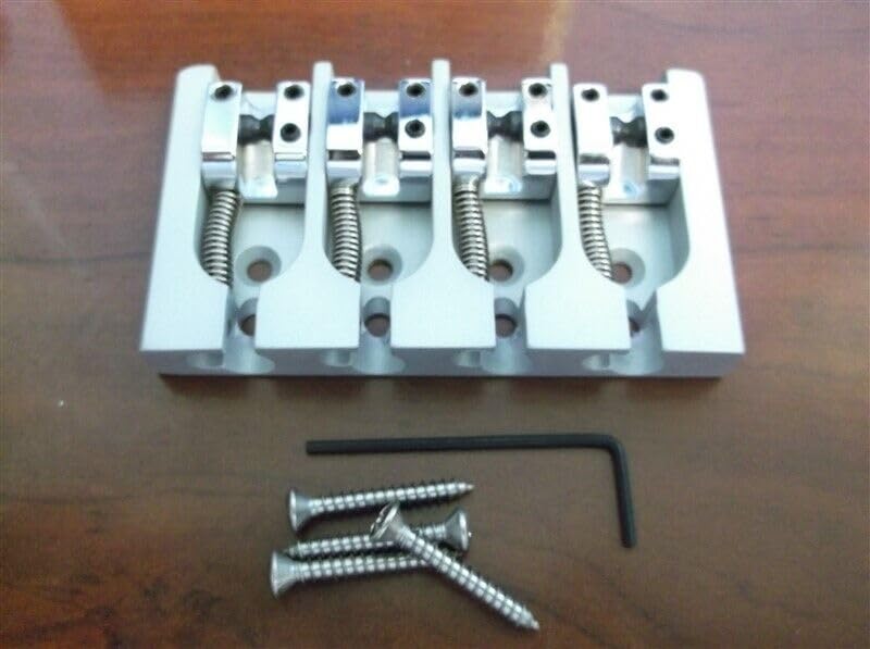 4-String A-Style Aluminum Bass Bridge, Satin -