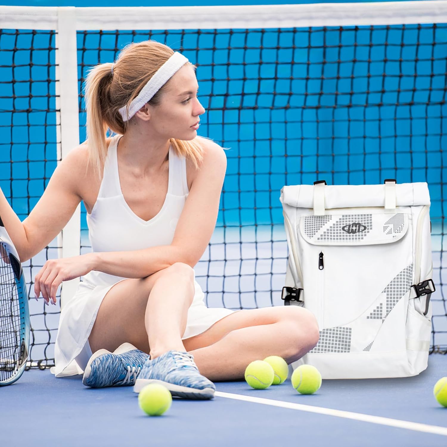 UMGG Tennis Bag Tennis Backpack for Women Men Holds 2 Rackets with Shoe Compartment, Large Pickleball Backpack Hold Tennis Racket, Pickleball Paddles, Badminton Racquet