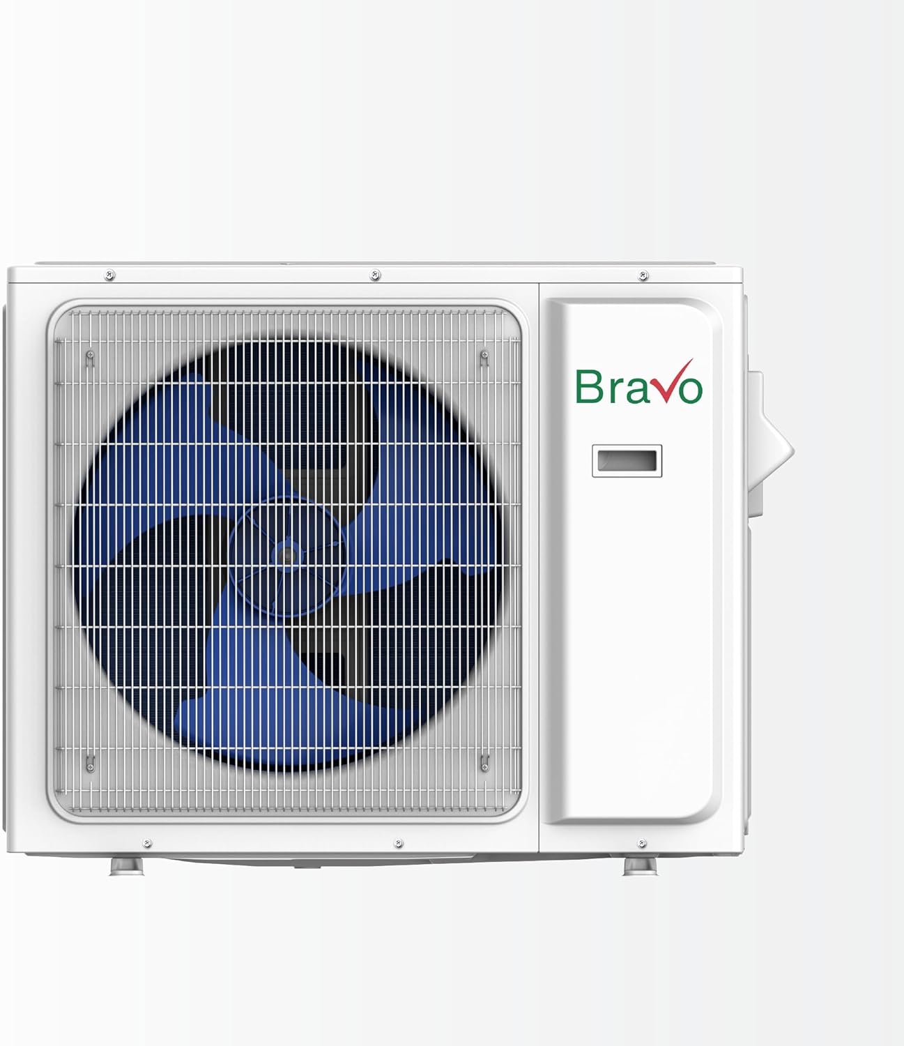 BRAVO 24,000 BTU Dual Zone 12000 + 12000 BTU Ceiling Cassette, 23 SEER2 Ductless Mini Split AC & Heat Pump – Includes Smart Control & 16FT Installation Kits – Inverter System