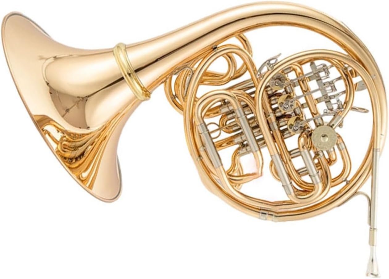 4 Key French Horn Gold Bronze Professional Performance Double Row Four Key Split French Horn(Gold Copper)