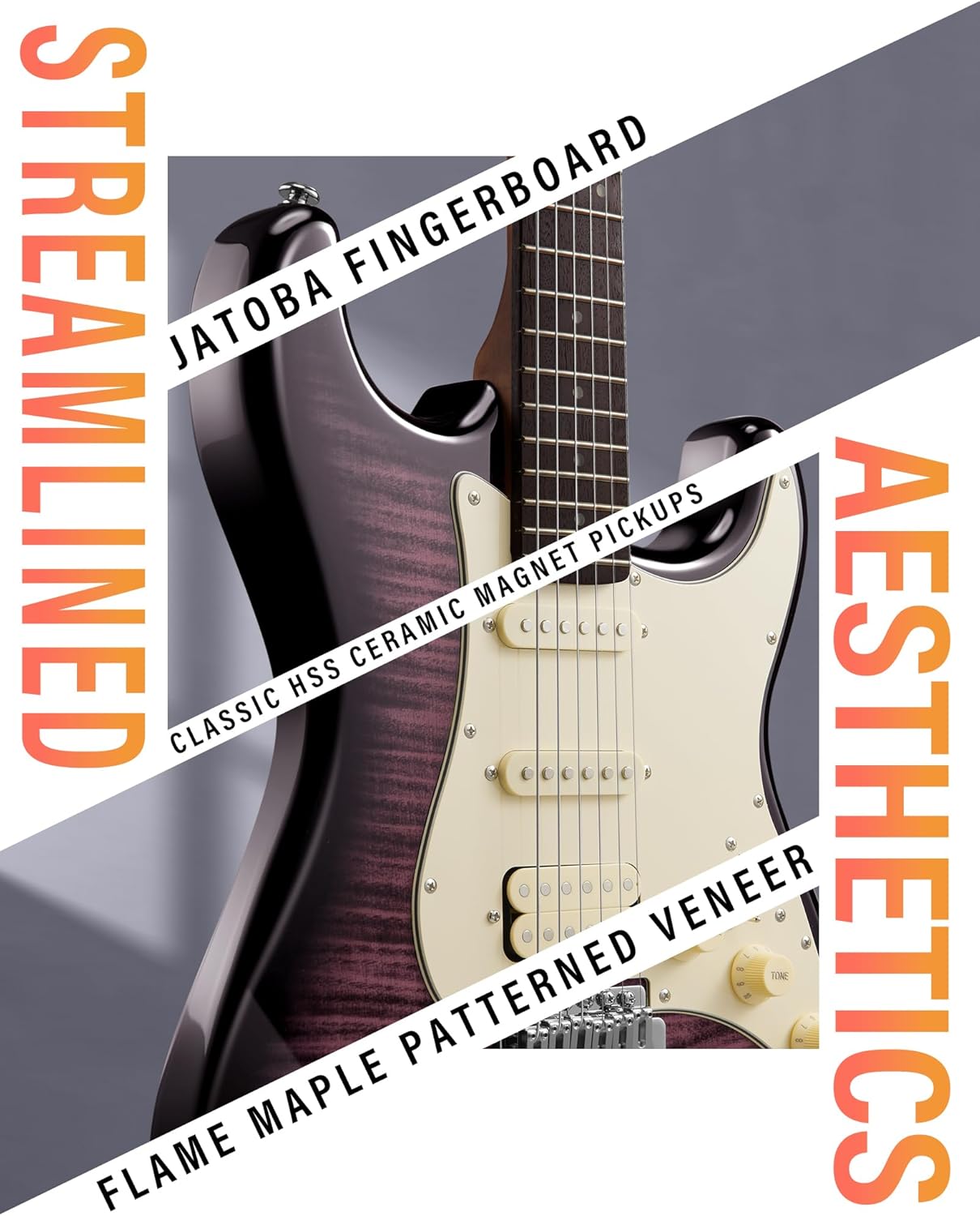 AKLOT Stryde Electric Guitar with Aklot Vibrating Metronome Watch Ⅱ