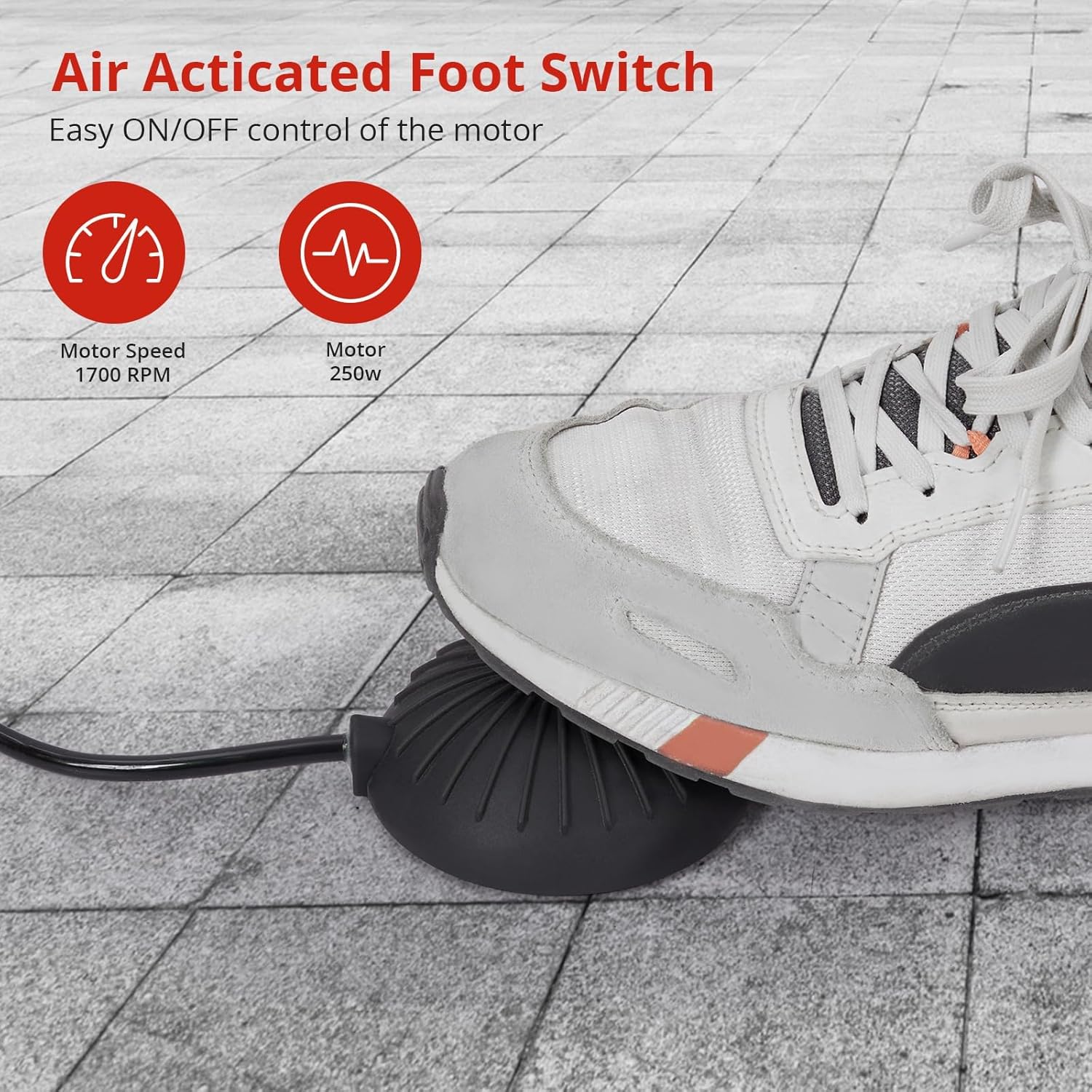 Efficient Drain Cleaning Electric Drain Auger for Fast Sewer Machine 75FT x 1/2Inch Reach, Air-Activated Foot Switch, Drain Machine 4 Cutter Blades, and Protective Gloves.