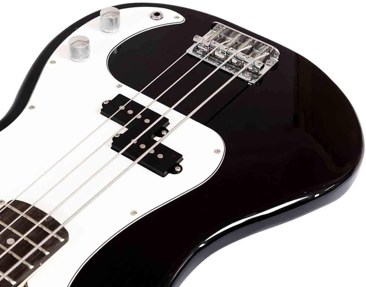 S AFSTAR Electric Bass Guitar 4 Strings Full Size Electric Bass with Amp Cord Strap & Carrying Bag, Rosewood Exquisite Stylish Bass Guitar for Starters Beginners Junior Senior Adults