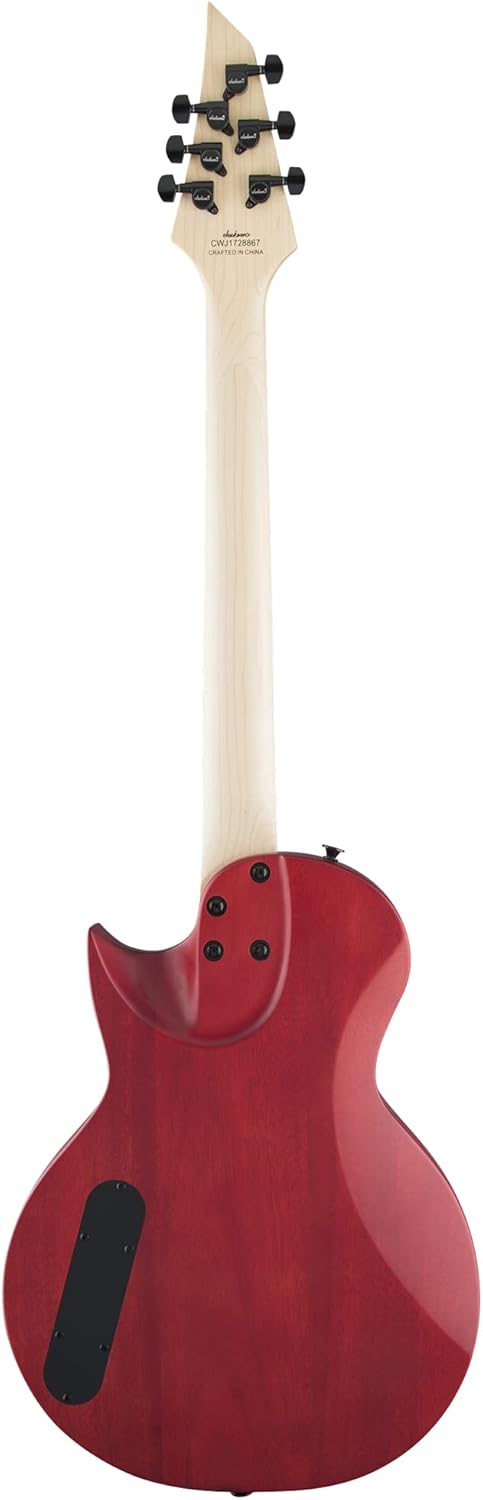 Jackson JS Series Monarkh SC JS22 Electric Guitar Red Stain Bundle with Instrument Cable, Strap, Clip-on Tuner, Picks, and Austin Bazaar Instructional DVD