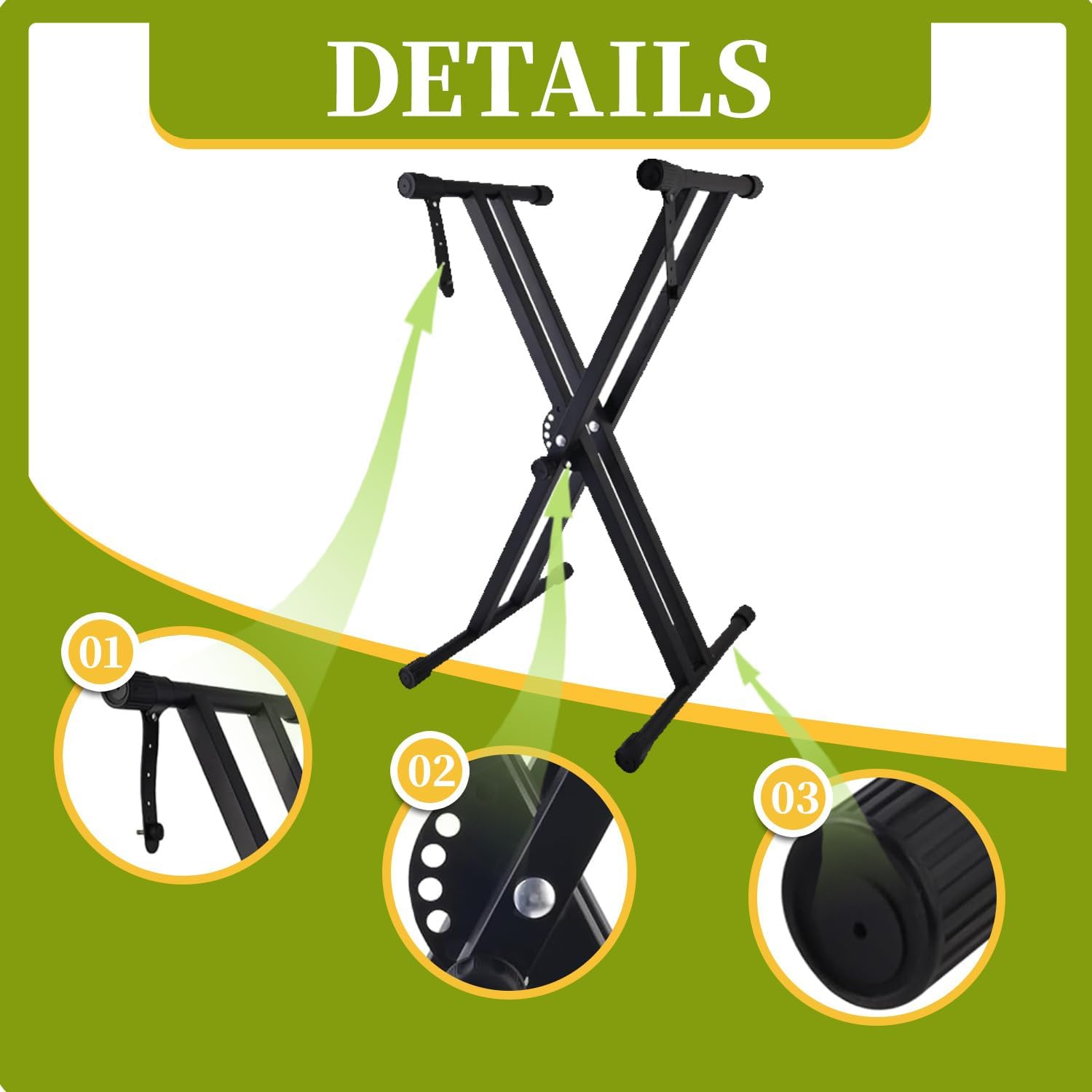 ZHRUNS 88 Key Weighted Keyboard Piano with X-Shape Stand, Sustain Pedal, Power Adapter & Sheet Music Stand - Home Digital Piano, Black