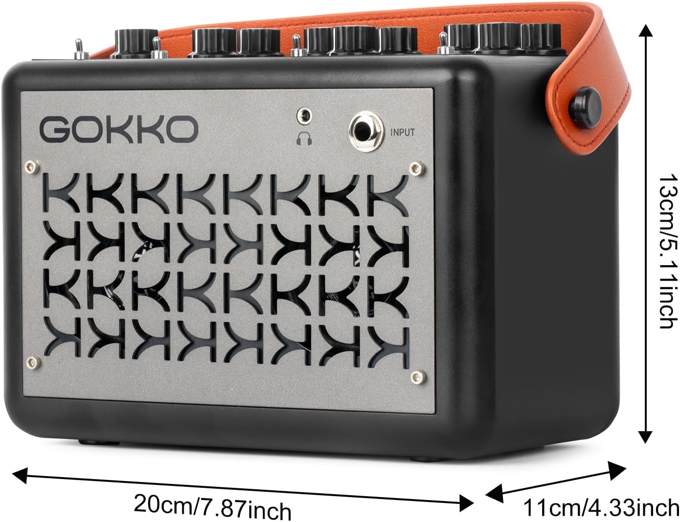 Guitar Amp 2 * 10W Electric Guitar Amplifier with 3 Built - in Effects, Bluetooth, Battery with USB Audio Interface for Recording Ideal for Busking and Practice