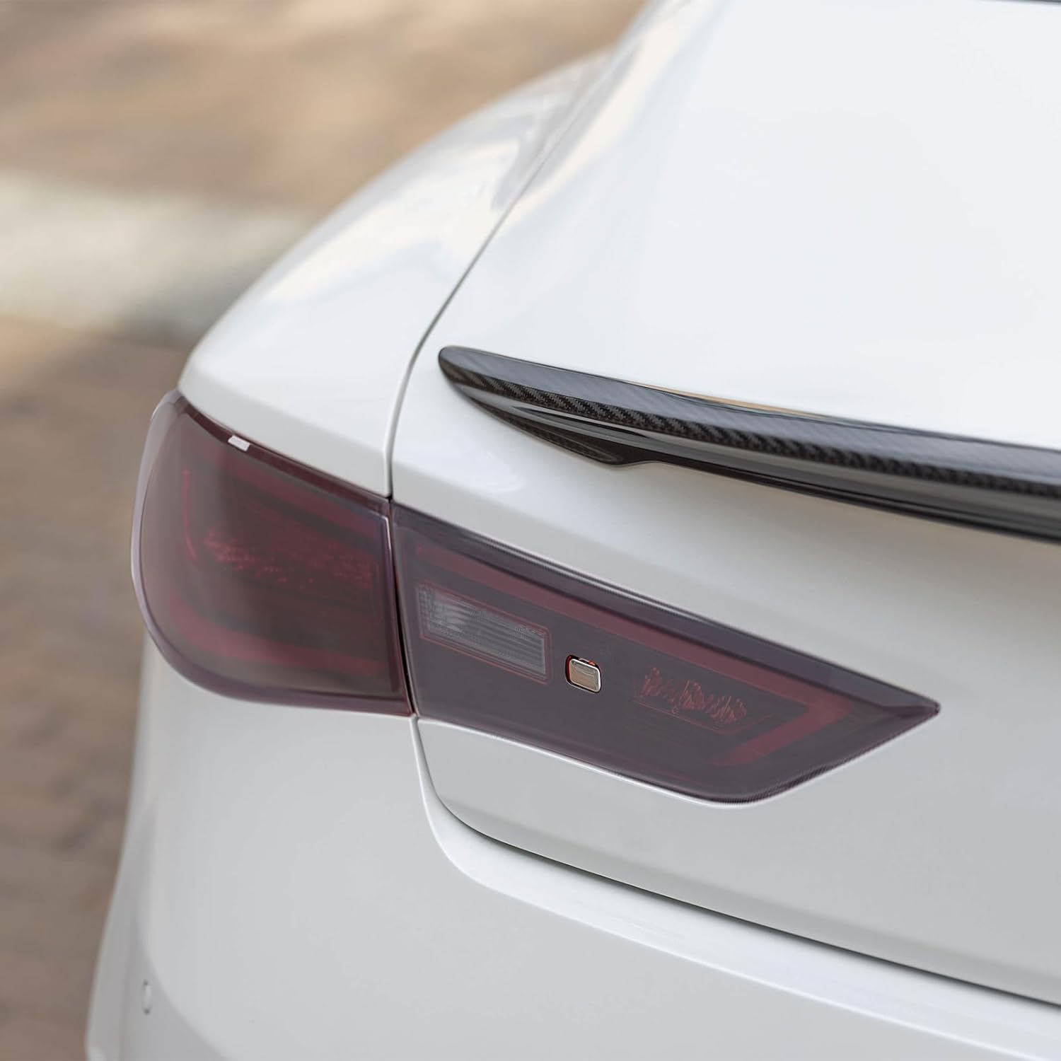 Aunginsy Car Rear Tail Light Lamp Cover Compatible with Infiniti Q60 2016-2022 Taillight Lamp Shell Shade Frame Bezels Trim Frame Rear Headlight Decorative Cover Protector ABS Exterior Accessories