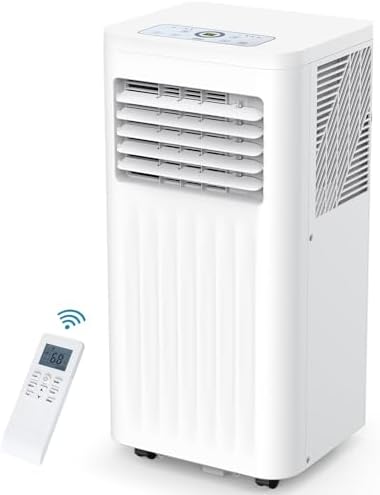 Joy Pebble Portable Air Conditioner, 8000 BTU Air Conditioner with Cooling, Fan, Dehumidifier, Sleep Mode, ≤55 db, Cooling up to 350 Sq. Ft. with 24H Timer/Digital Display/Remote Control & Window Kit