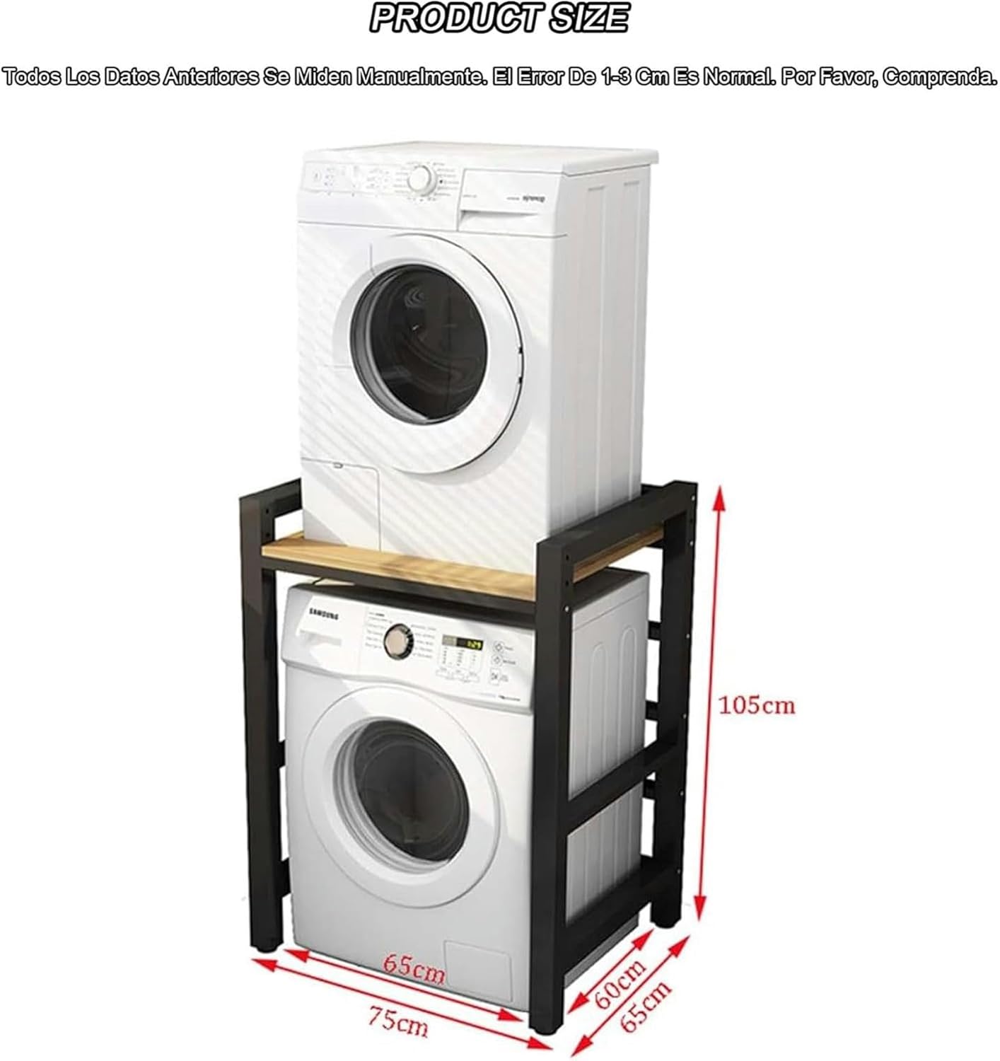 Storage Rack Above Washing Machine Washing Machine Cabinet Standalone Washing Machine Rack Drum Washing Machine Storage Rack for Bathroom Kitchen Balcony Laundry Room D,75 * 65 * 1