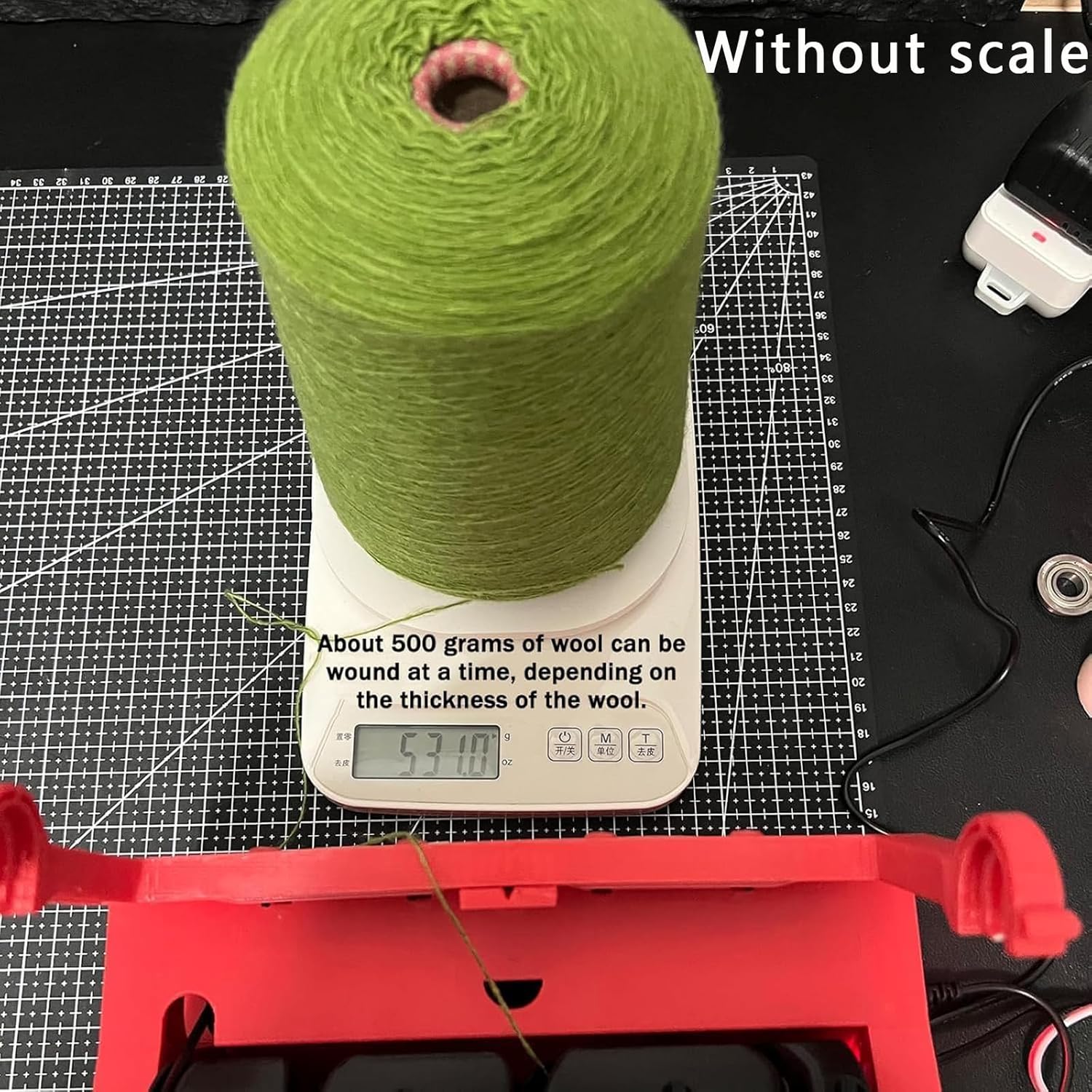 Electric Yarn Winder, Automatic Yarn Winding Machine, Adjustable Speed, Built-in Length Detector/Automatic Pause Function, for Yarn Weaving Blending Roving