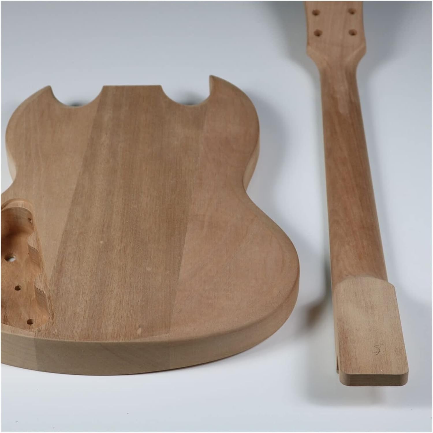 TSTS Unfinished Electric Guitar Kit Mahogany Body with All Accessories and Mounting Screws Unfinished Electric Guitar Kit