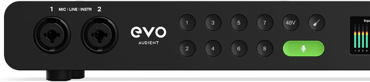 Audient EVO SP8 8 Channel Smart Preamp with AD/DA Bundle with 2 Instrument Cables, 2 XLR Cables, and Austin Bazaar Polishing Cloth