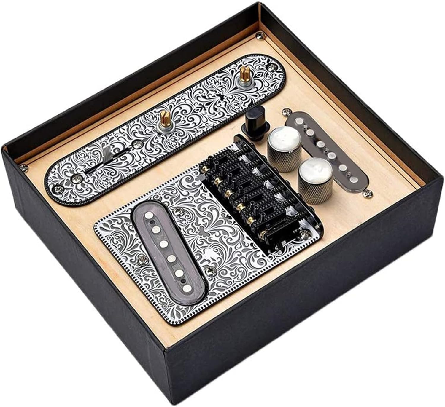 Pickguard Pre-Wired 6 Strings Bridge Plate 3 Way Converter Control Plate Neck Pickup Set for Telecaster Electric Guitars Replacement Parts