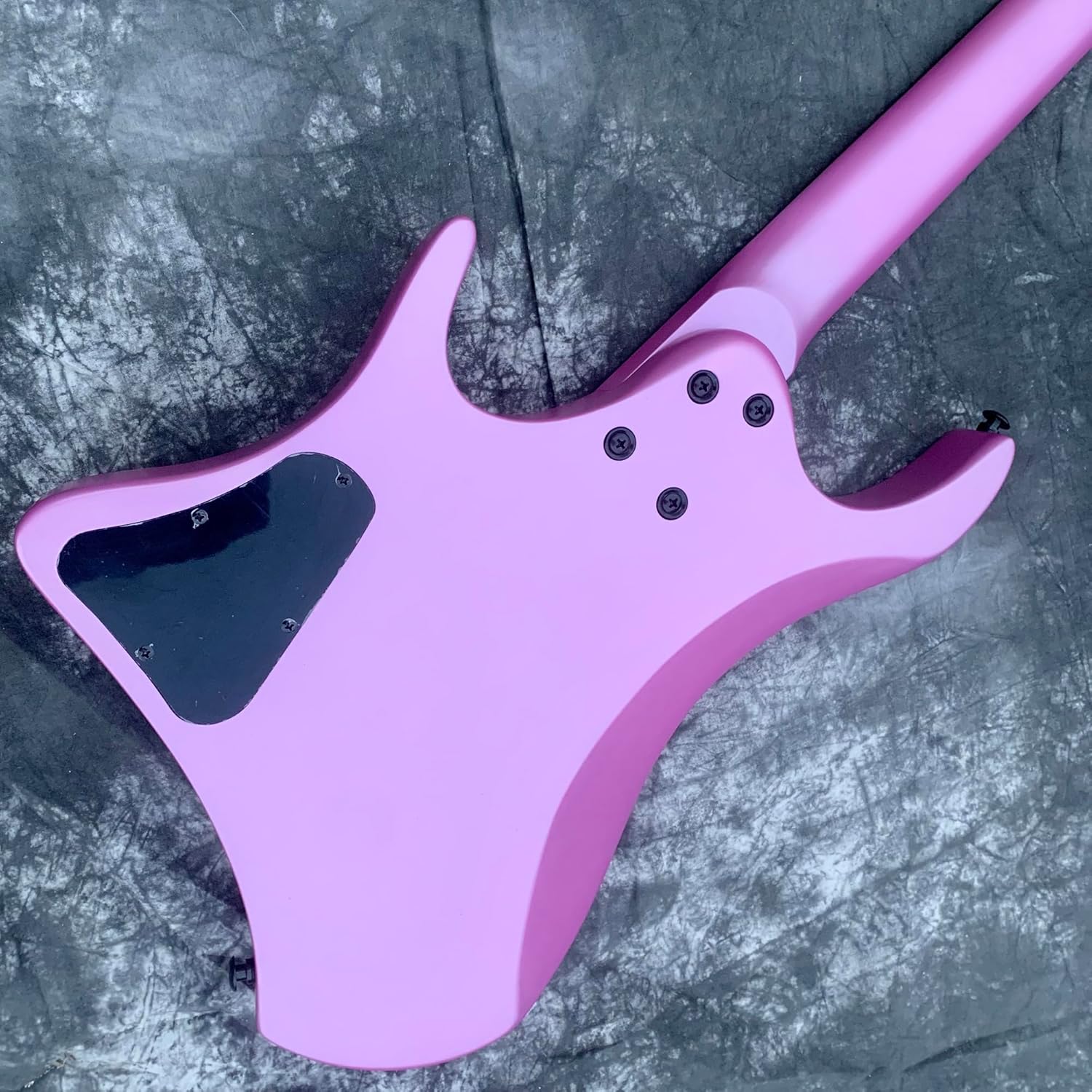 Headless 6-String Electric Guitar with Humbucker Pickups, Maple Neck, Rosewood Fretboard – Available in Purple & White, Perfect for Rock and Metal Professional Guitar (violet)