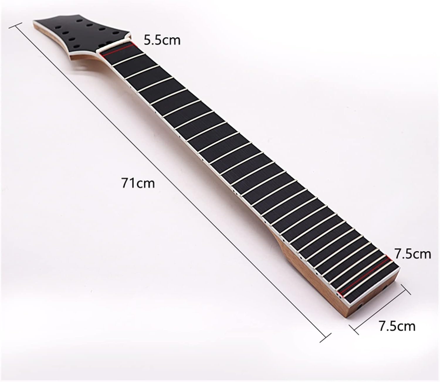Unfinished Black 8 String 24 Fret Electric Guitar Neck with Mahogany DIY Neck Electric Guitar Neck