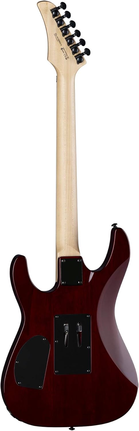 Dean Guitars MD 24 Select Floyd Rose 6 String Flame Top Electric Guitar, Right, Trans Cherry (MD24 FMF TCH)