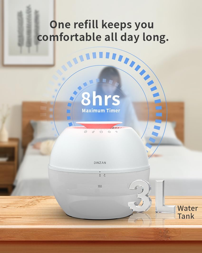 Dual-Function Humidifier & Dehumidifier 152oz Water Tank Steam distillation humidification for Bedroom With Drain Hose Humidifer RV Bathroom Auto Adjustment Timer Setting 7 Color LED Lights