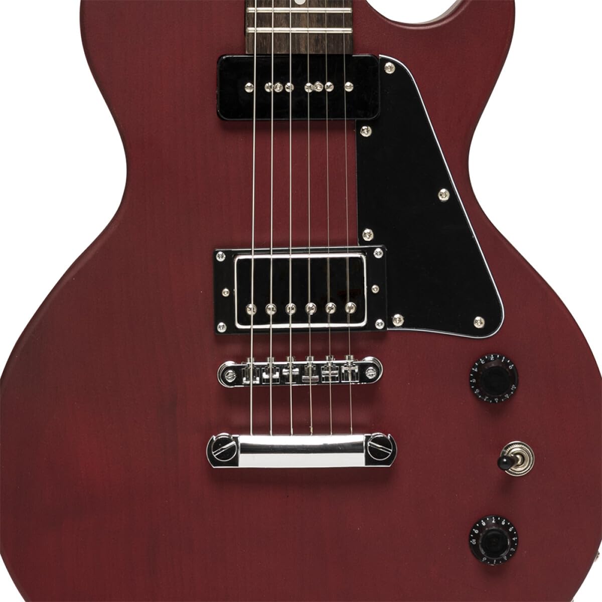 Stagg SEL-HB90 CHERRY Standard Series Electric Guitar l Solid Mahogany Body l Flat Top l Cherry Finish