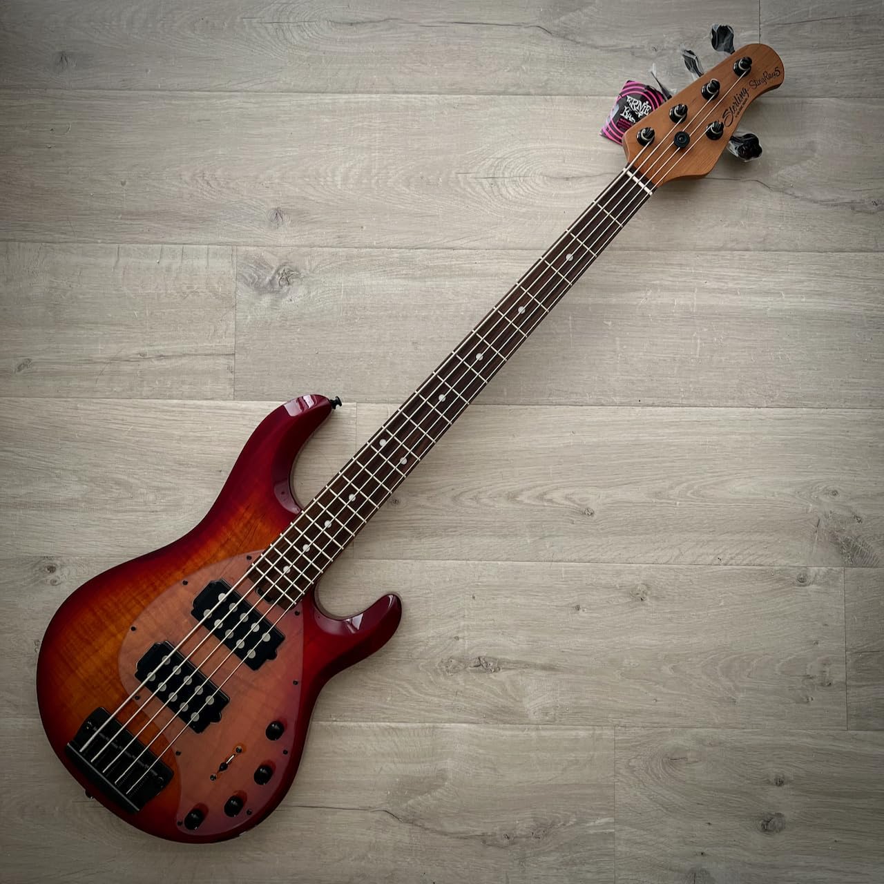 Sterling By Music Man StingRay RAY35HH 5-string Bass Guitar - Blood Orange Burst