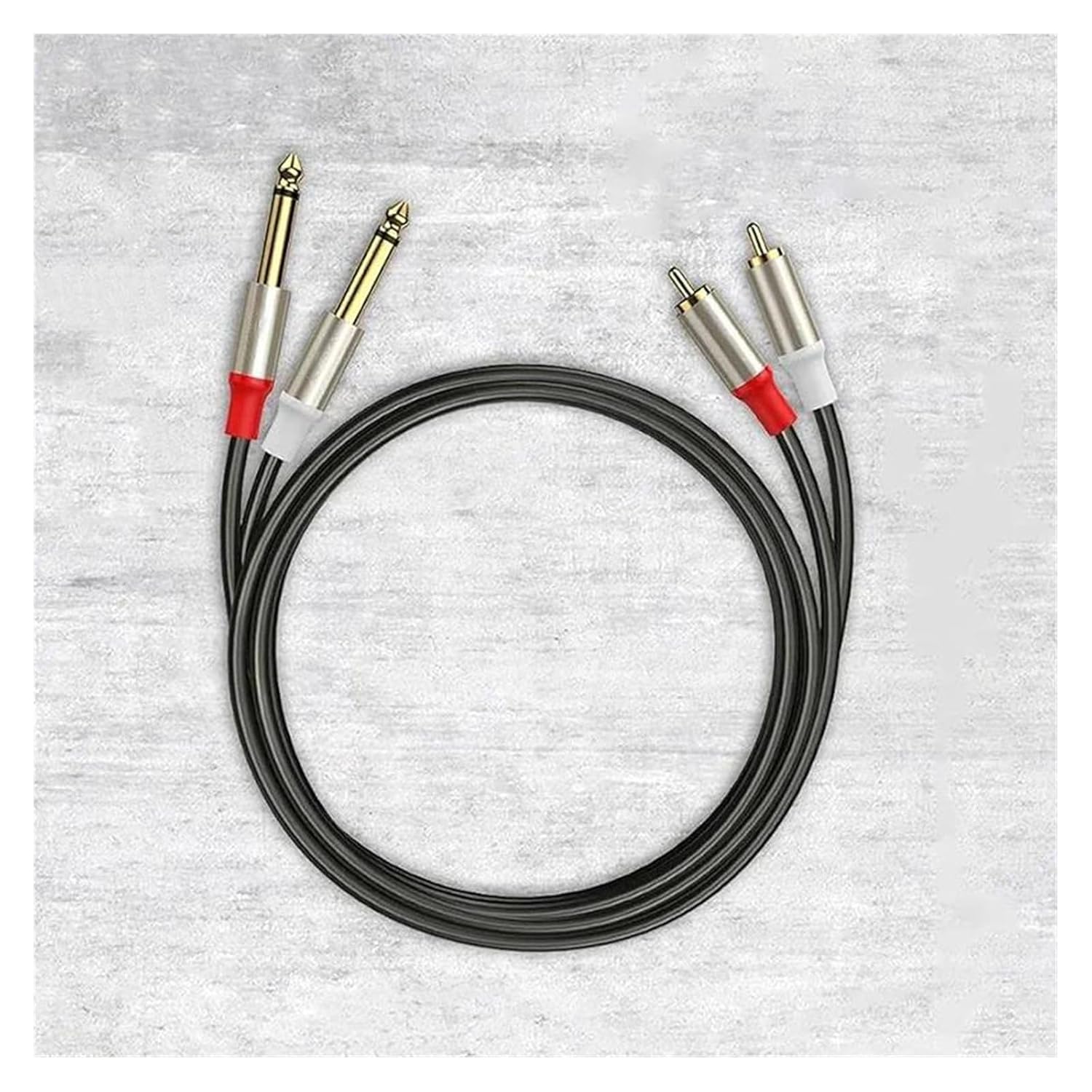 Guitar Audio Cable 6.35mm to Cable Dual 1/4 Male to Dual Male Stereo Cable for Guitar Receiver Speaker Amplifier Home Theater(Pack of 3,10m)