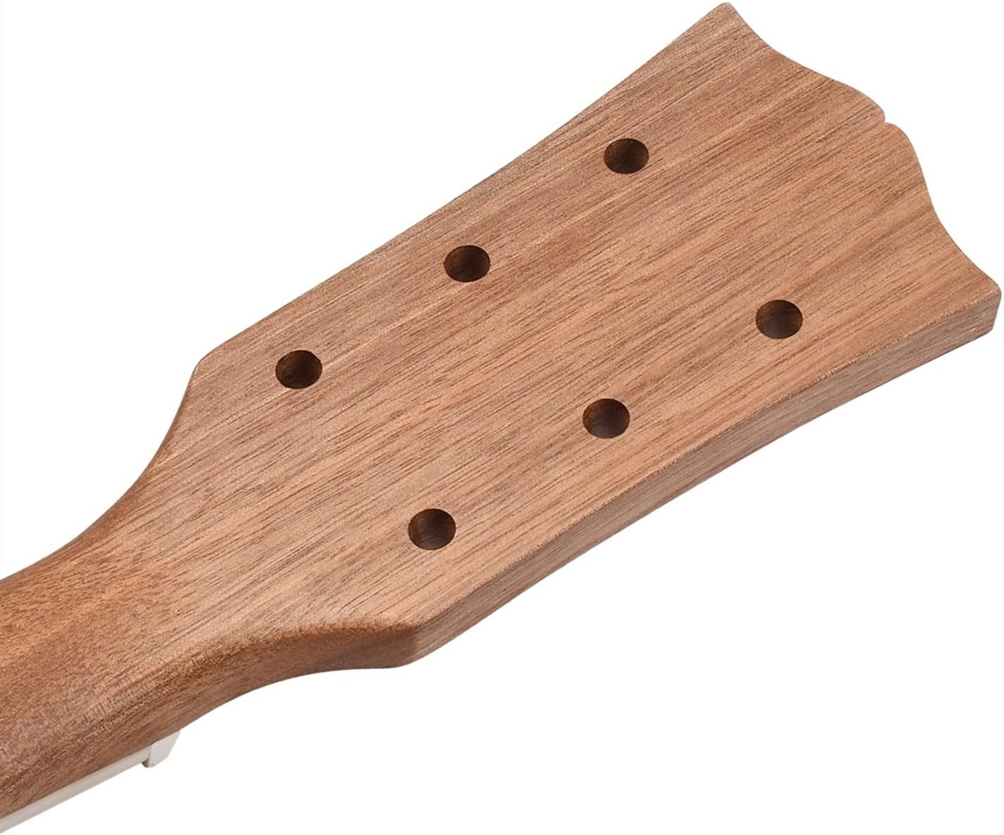 ZUZU Electric Guitar Neck Maple Rosewood Solid Black Finish for Replacement 22 Fret (Black with Trapezoid Inlays) Unfinished Guitar Neck