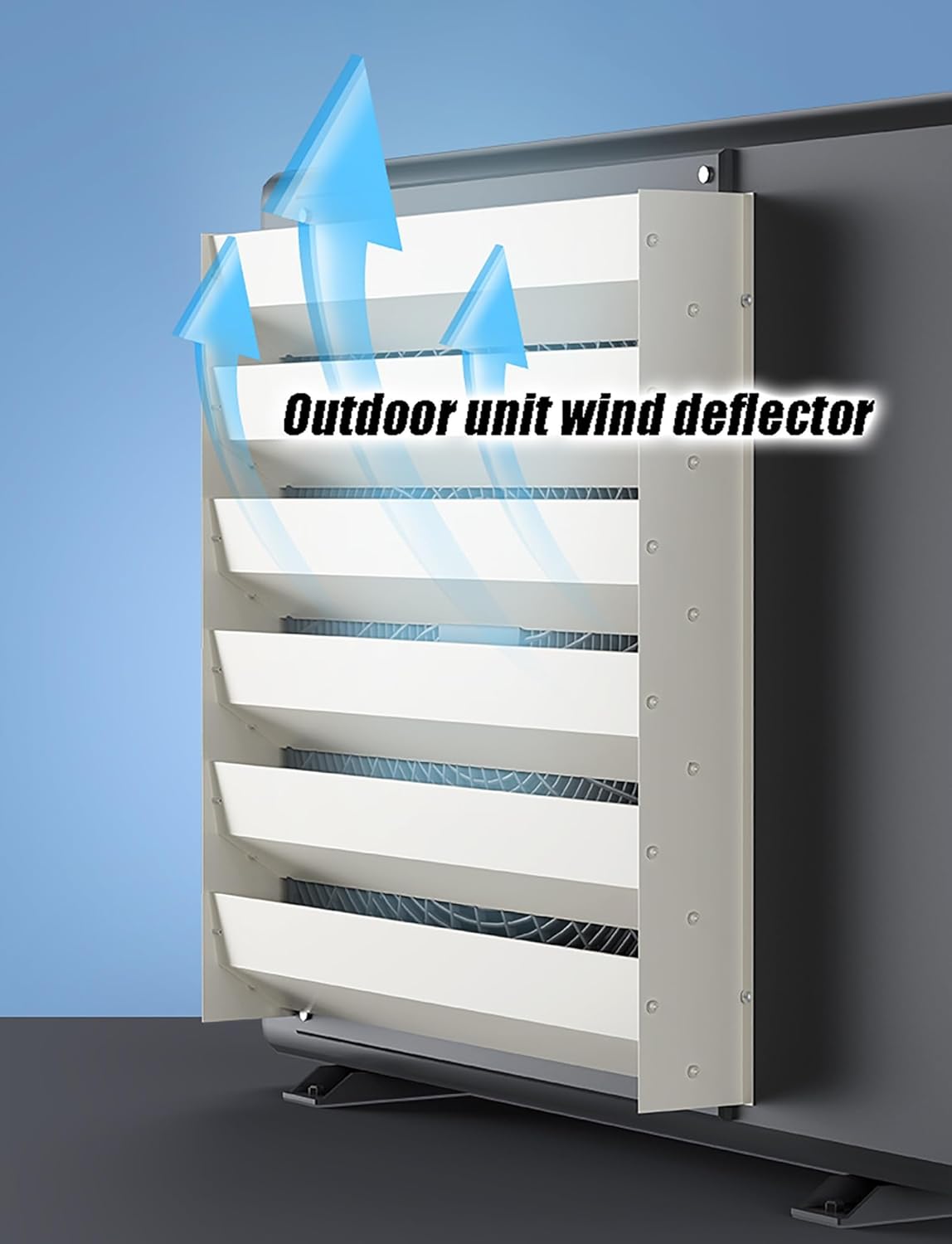 Outdoor Air Conditioner Deflector, Compressor Protection Fence, Guide Cover Unit AC Condenser Universal Prevent Direct Blow Galvanized Steel Baffle