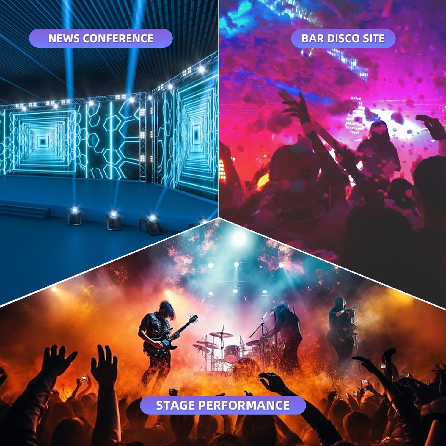 DJ Light Stand for Par Lights, 48.8-114.1 inches Protable Tripod DJ Stand for Stage, Bar, Banquet, Party