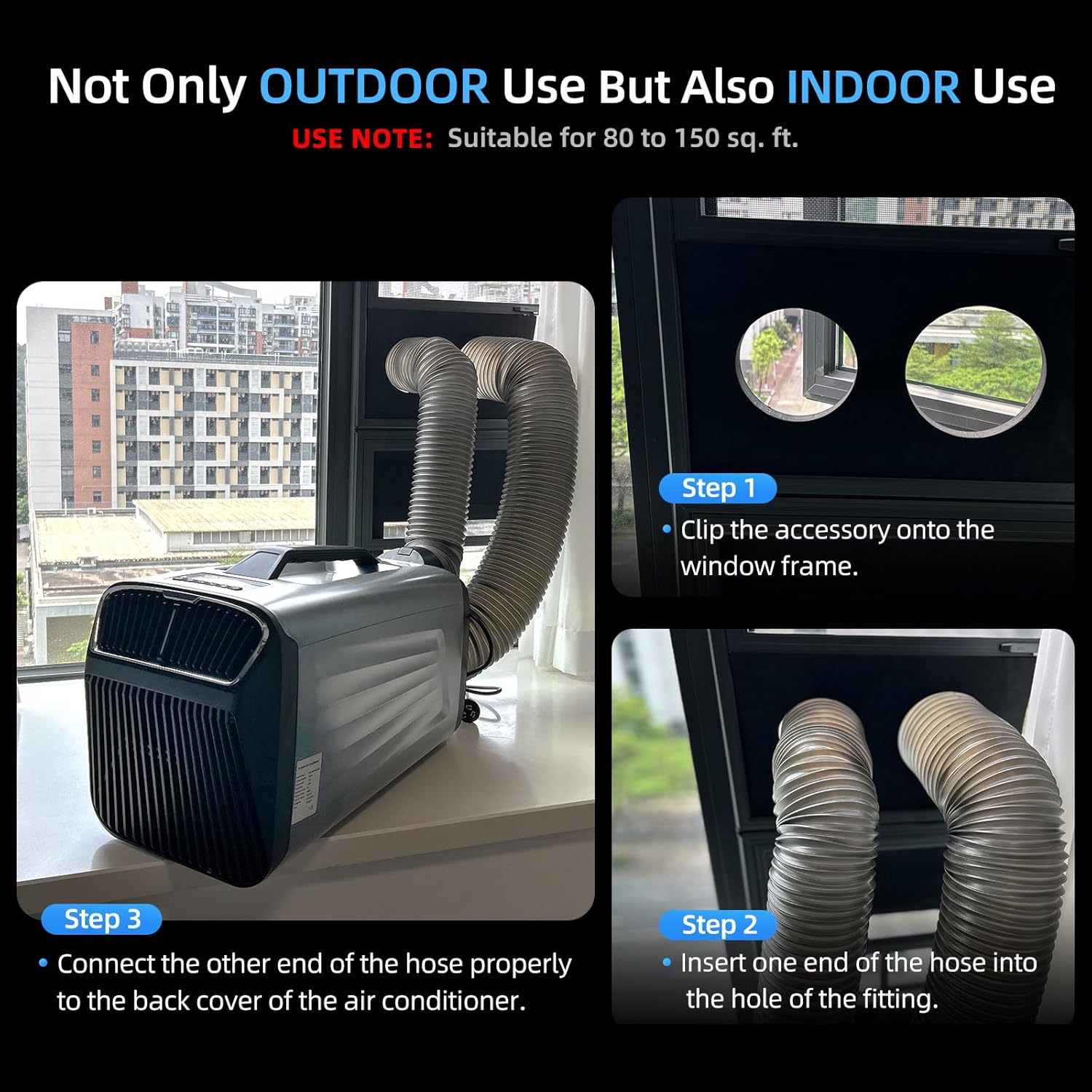 Portable Camping Air Conditioner for Outdoor and Indoor Use, Quiet Air conditoning For Small Rooms，5200BTU Fast Cooling Capacity for Tent AC