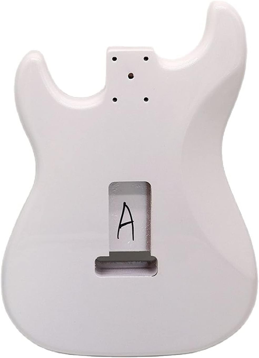 Unfinished Guitar Kit White Color ST Guitar Body Poplar Wood Electric Guitar Barrel High Gloss Finish Guitar Accessory 5.7cm Pocket Width Handmade ​Guitar Body