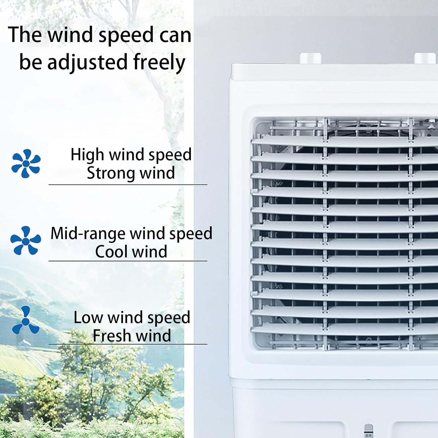 Portable Air Conditioners Fan, Swamp Air Cooler with 3 Speed, Evaporative Air Conditioner Portable for Bedroom Room Office Desk(59 * 44 * 101cm)