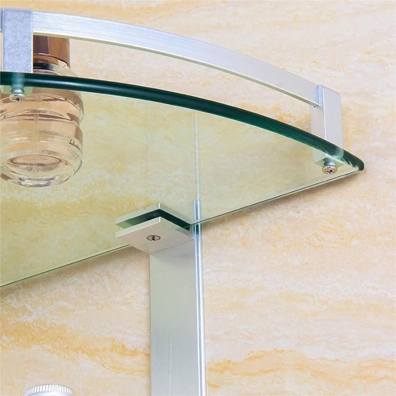 Glass Corner Shower Shelves, Bathroom Corner Shower Shelf, 3 Tier Glass Corner Shelf Shower Organizer, Bathroom Wall Organizer, Rustproof, for Bathroom Organizer.(200mm)