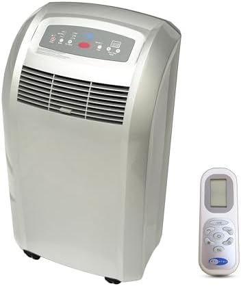 Whynter Portable Air Conditioner 12,000 BTU with Dehumidifier,& Cooling Fan for 400 Sq Ft Rooms, Includes AC Unit Window Kit, ARC-12S (5,000 BTU SACC), Platinum