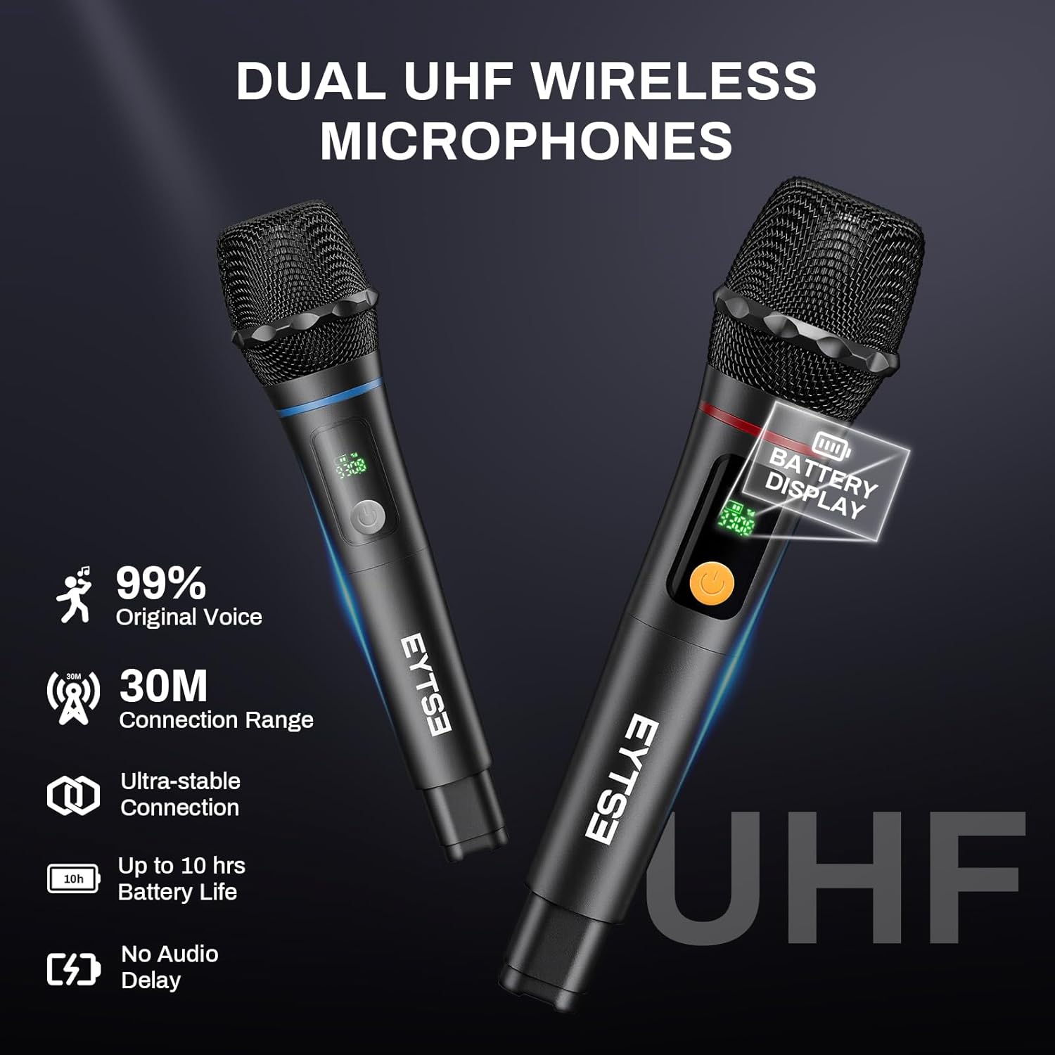 Karaoke Machine for Adults with 2 Wireless Microphones, Professional Portable Party Speaker with Disco Ball Lights, 480W Peak Power, 8