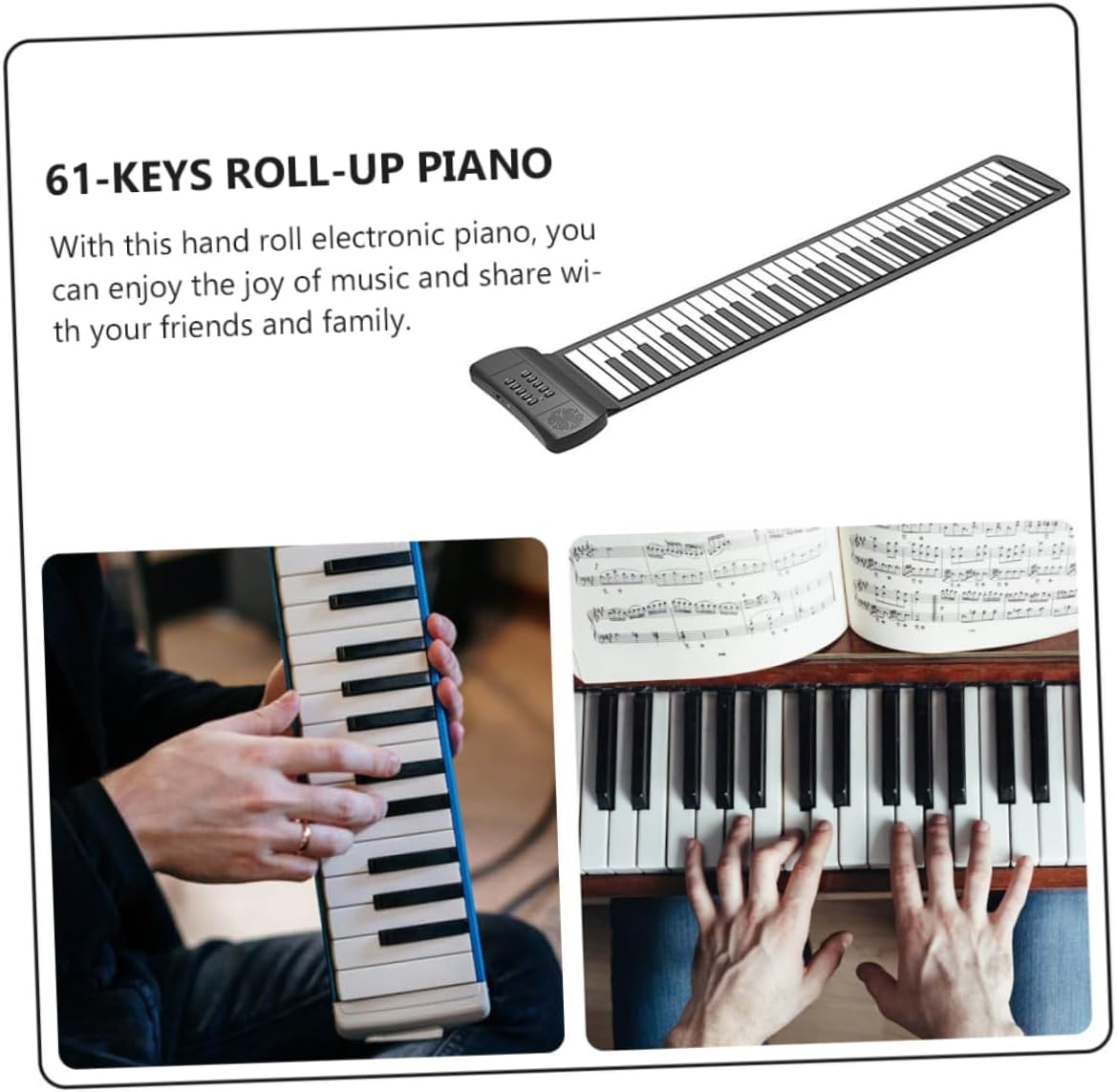 KESYOO Keys Roll Up Piano Portable Hand Roll Electronic Keyboard for Beginners Durable and Drop Design for Music Practice Anytime Anywhere