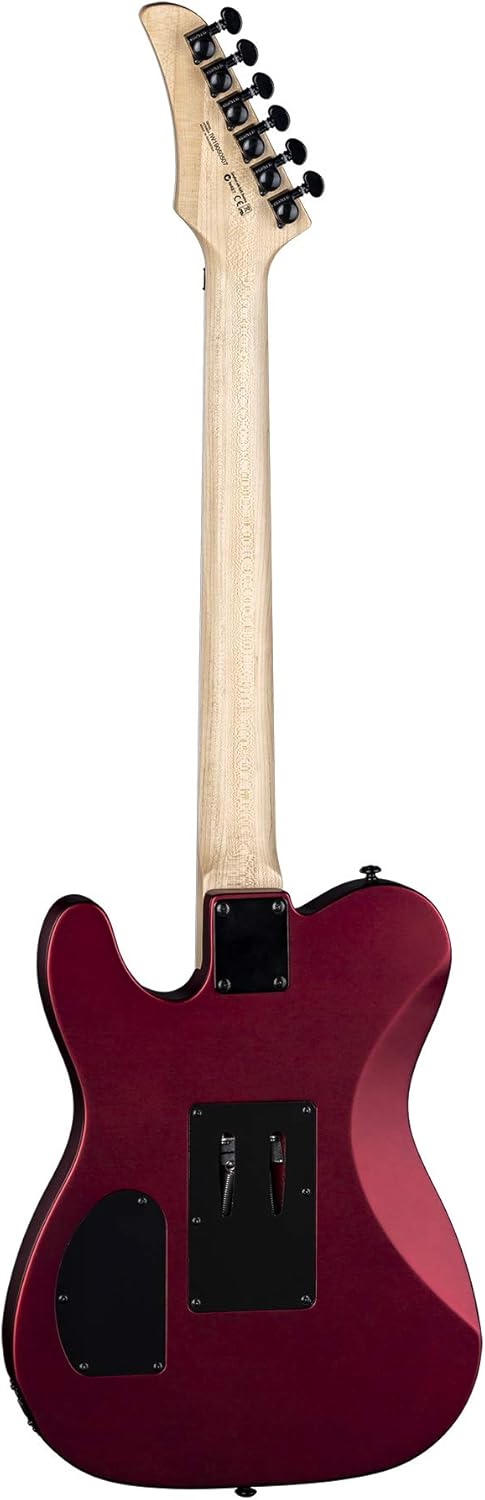 Dean Guitars Dean Nash Vegas Select Floyd Electric Guitar, Metallic Red Satin, Nv Sel F Mrs