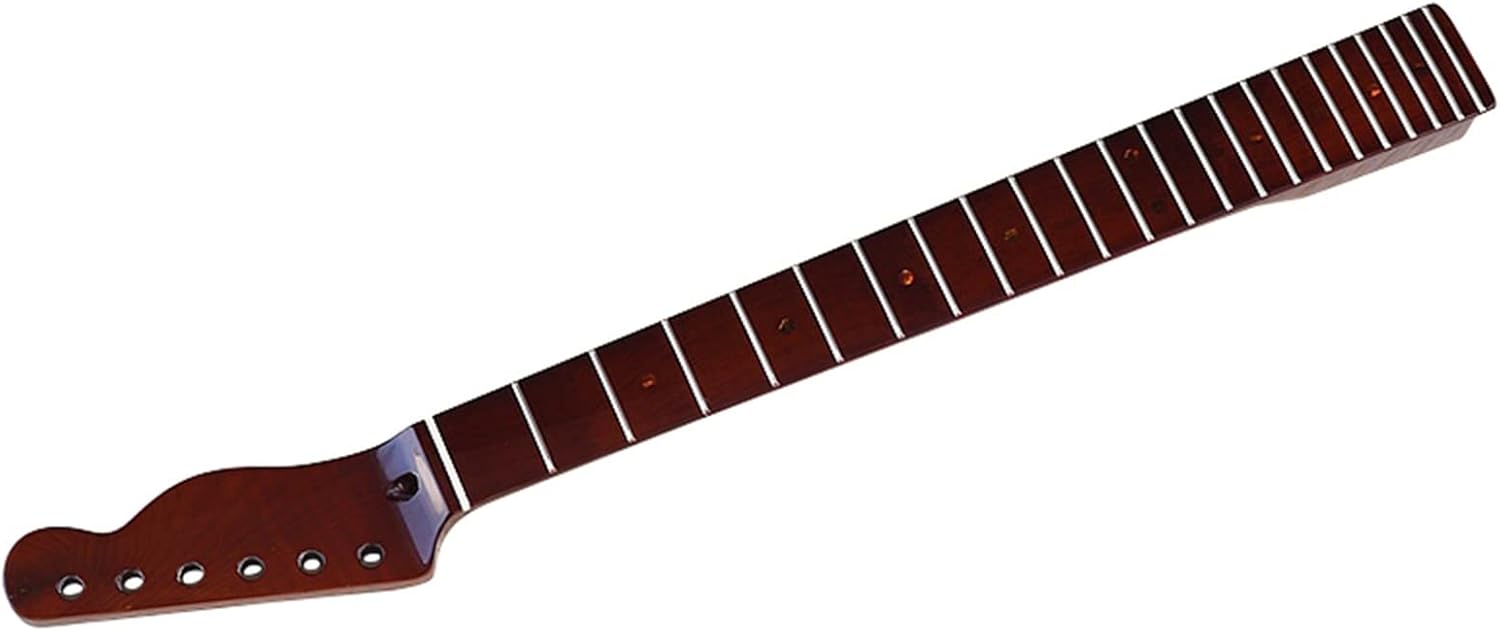 Maple Electric Guitar Neck Brown Color 22 Frets 5.6cm Width High Glossy for TL Guitar Neck Unfinished Guitar Neck