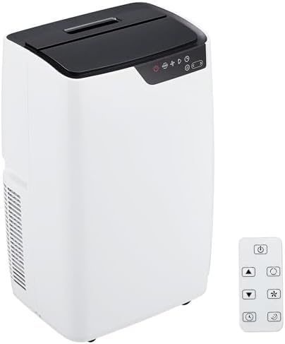 12000BTU Portable Air Conditioner with Remote Control, AC Unit Cooling for Rooms Up to 550 Sq. Ft., with Dehumidifier and Fan Mode/LED, 24H Timer & Quiet Operation for Home Office