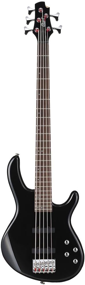 Cort ACTIONBASSVPLUSBK Action Bass V Plus 5 String Guitar, Black