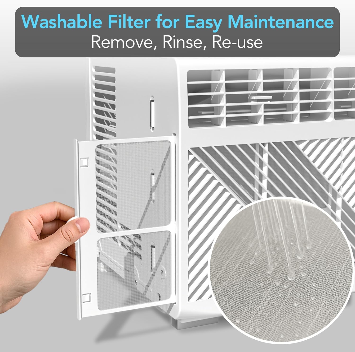 Comfort Zone Window Mounted Room Air Conditioner with Remote Control, 5,000 BTU, Digital Display, 4 Speed Settings, 4 Mode Settings, 24-Hour Timer, Sleep Setting, and Eco Mode