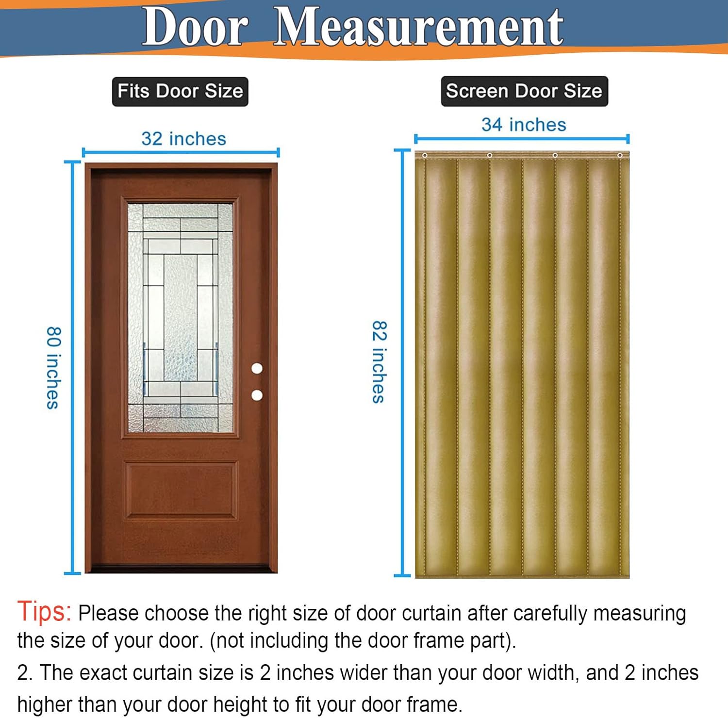 Soundproof Blanket for Doorway, Thick Thermal Fabric Door Cover, Winter Doorway Cover Screen Door Curtain for Air Conditioner Room Heater Room Living Room Back Doors(Gold W60*H91in)