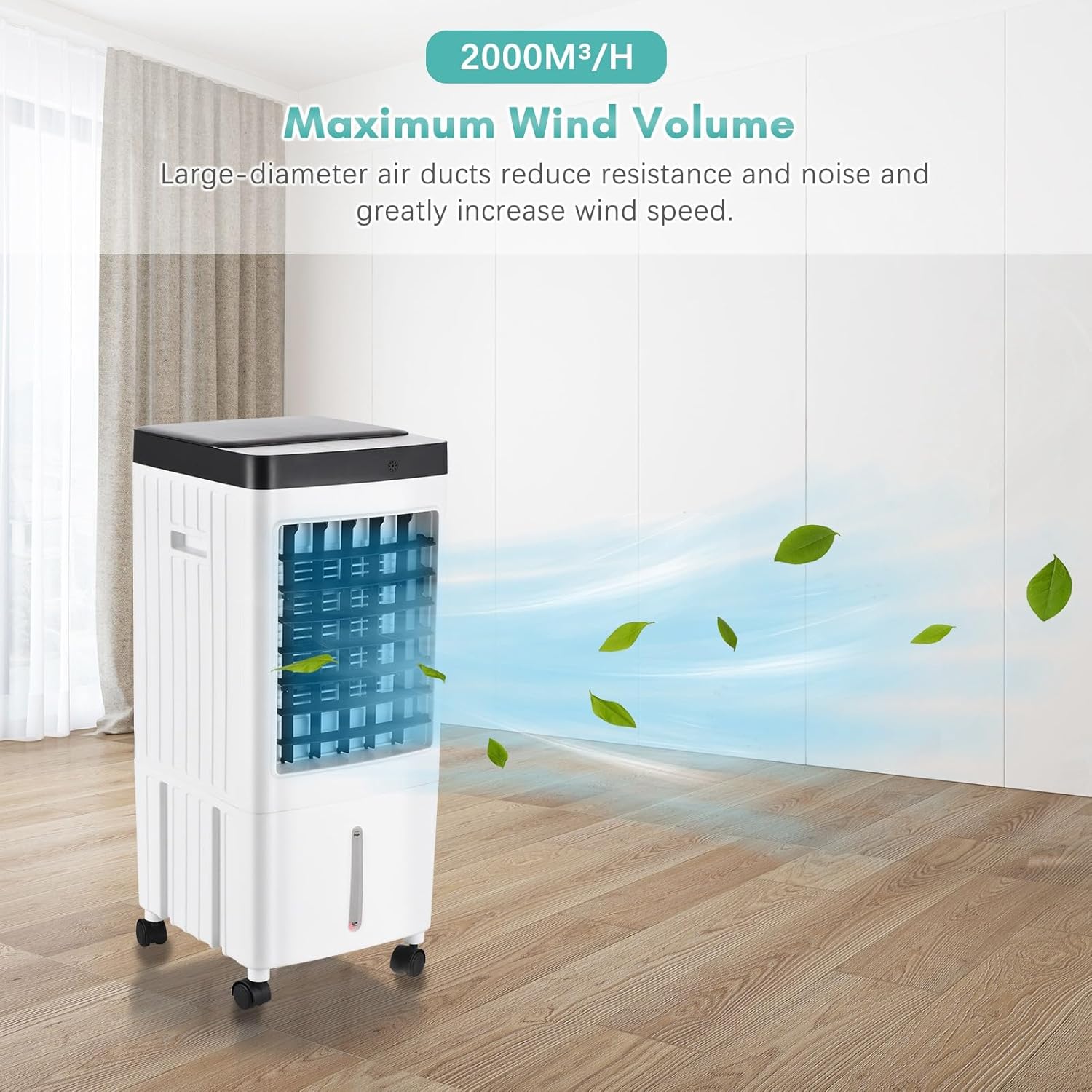 Portable Air Conditioner Fan Evaporative Cooler Cooling Machine 3 Speed with 7hrs Timer with Remote Control for Room Home Office Dorm, bedroom fans for cooling and sleep (US Plug)