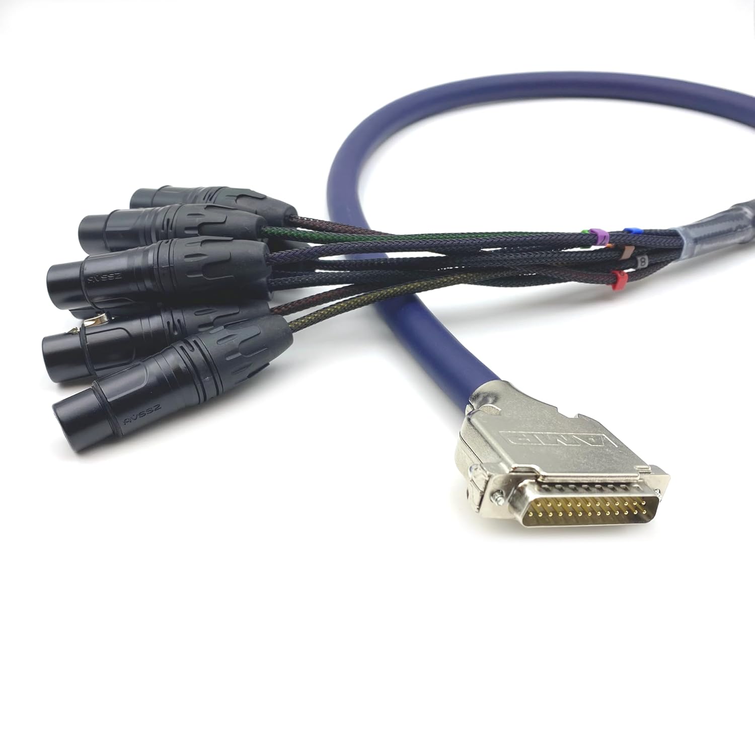 6.56ft DB25 Male to XLR Female Snake Cable, DB25 Male to 8 Channel XLR 3Pin Female Balanced Snake Cable D-Sub Highly Shield Analog Audio PVC SnakeCable Patch Bay Interface Modular Wire 2Meter