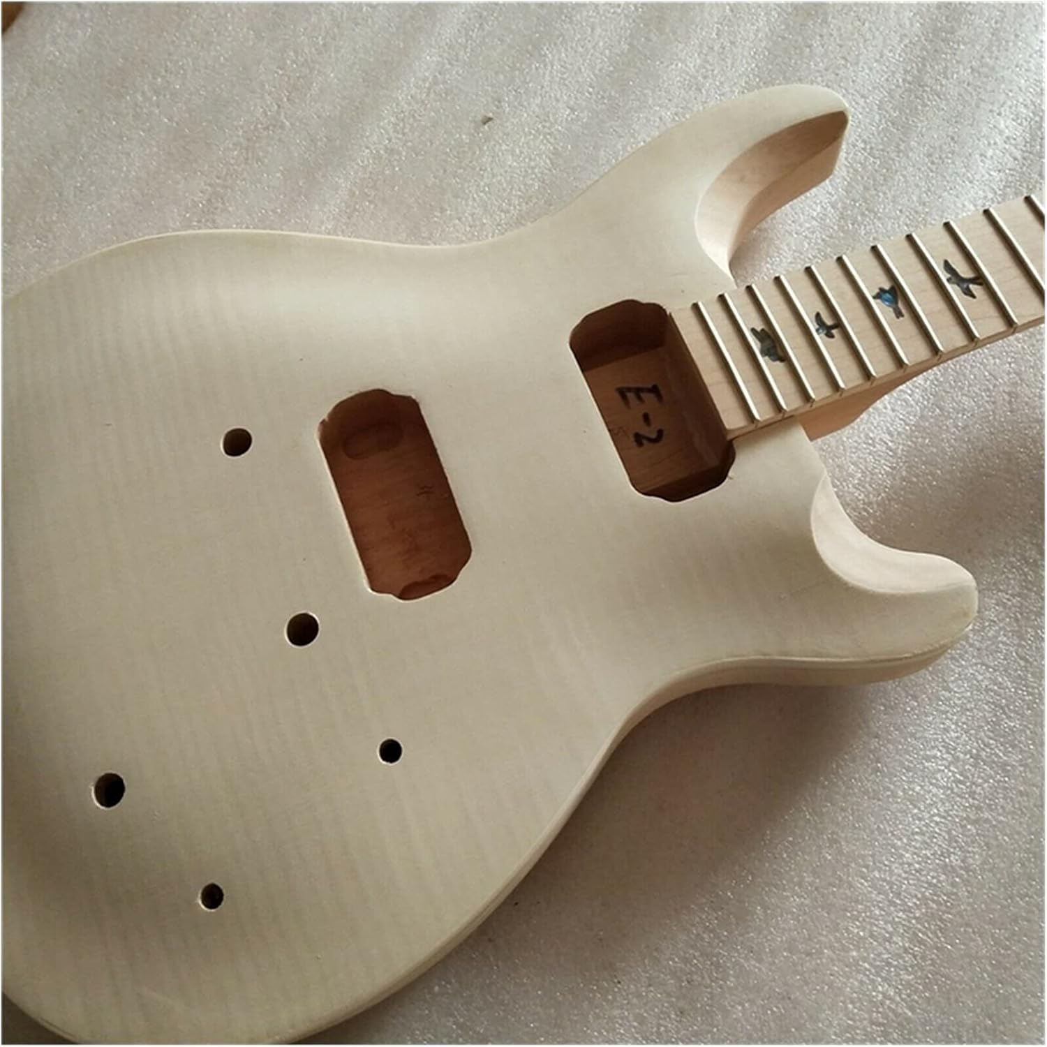 Unfinished Guitar Body 1 Set Unfinished Guitar Neck and Body Electric Guitar Kit Guitar DIY Accessory