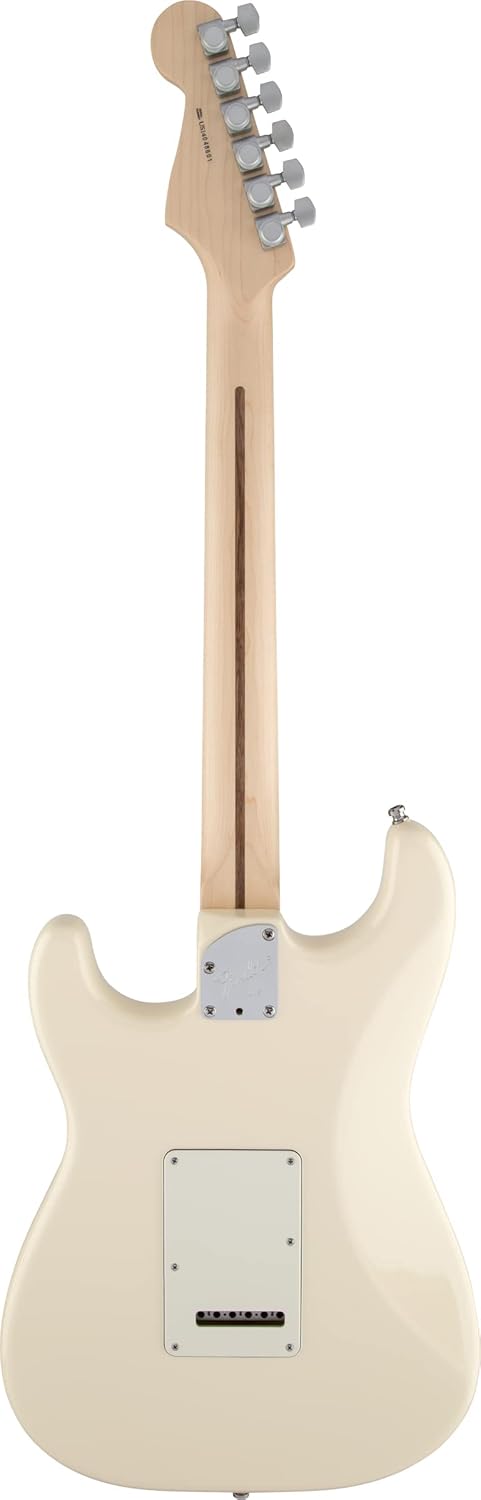 Fender Jeff Beck Stratocaster Olympic White Bundle with Premium Tweed Case, Instrument Cable, Tuner, Guitar Strap, Extra Strings, 24-Pack of Picks, and Austin Bazaar DVD