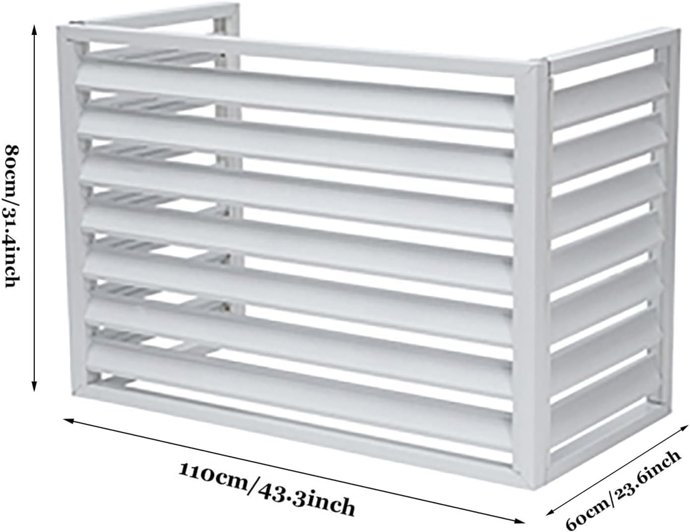 Air Conditioner Cover,Outdoor aluminum alloy Hidden Air Conditioning Fences Air-conditioning external machine rain-proof protective cover