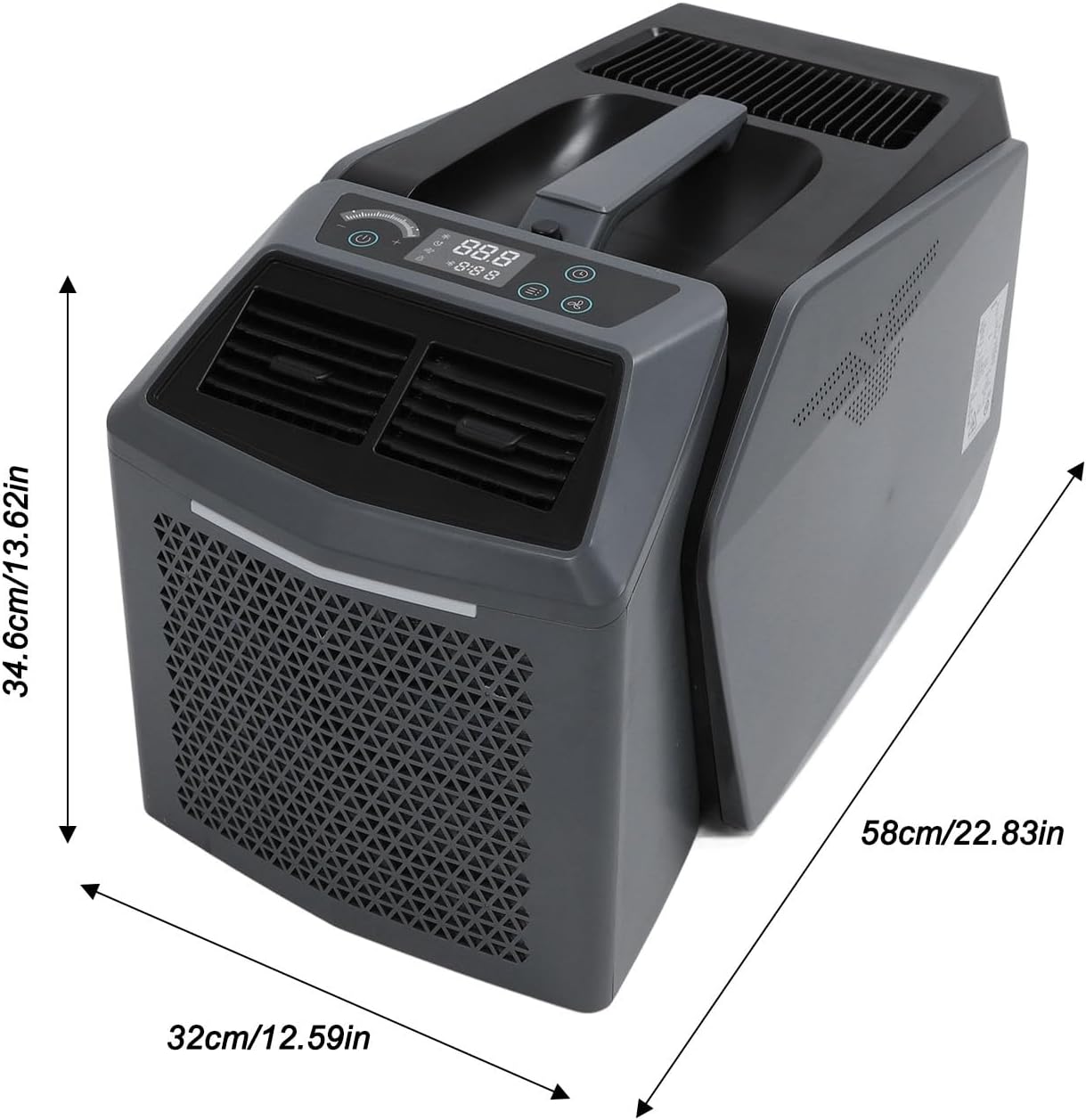 Portable Air Conditioner, 6200BTU Camping Tent AC Unit 48V Split Type for Dorms Kitchen Room Office Camping Pet Cold Warm Dual Frequency