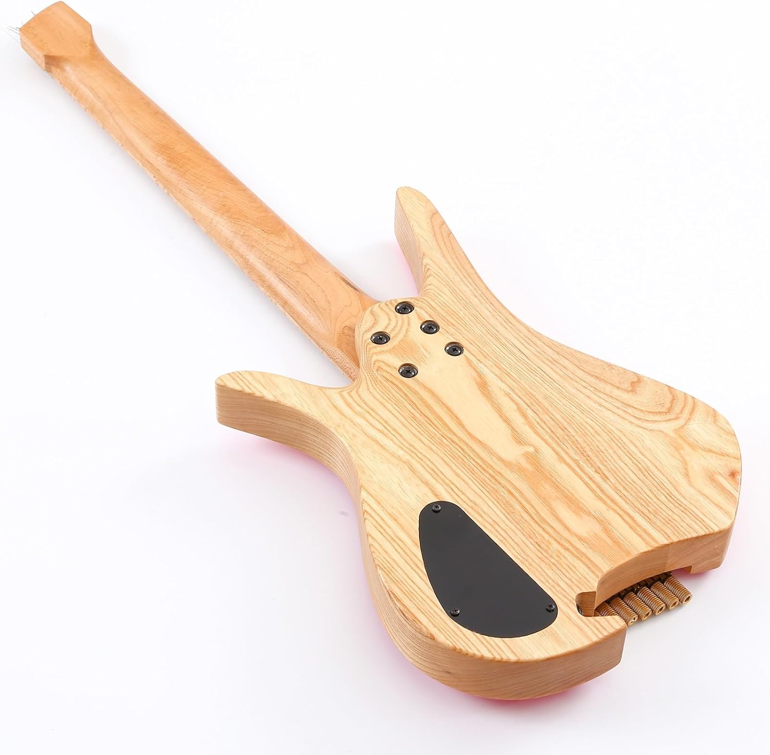 Headless Electric Guitar 7 String Fanned Fret Headless Electric Travel Guitar with 3-Way Converter 1 Volume 1 Tone Control