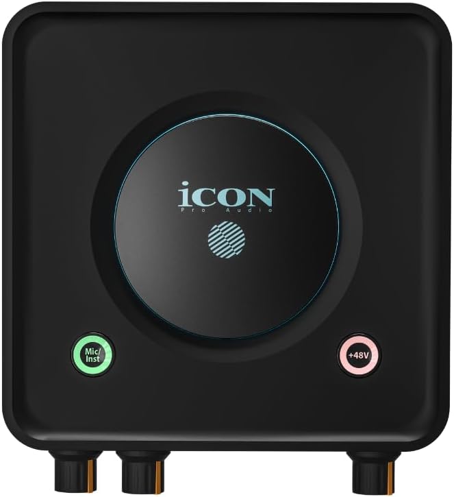 Arturia MiniLab 3 Mini Hybrid Keyboard Controller Bundle with iCON Pro Audio USolo Recording Interface, USB Cable & Liquid Audio Polishing Cloth - 25 Key Midi Controller, Recording Studio Equipment