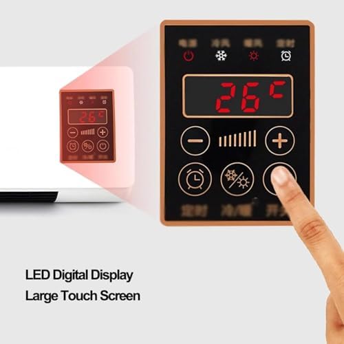 Climafy Portable Ductless Air Conditioner, Wall Mounted Split Max Air Conditioner, Mini Split Ac/Heating System Super Quiet Fast Cooling/Heating for Bedroom Living Room B 1PCS