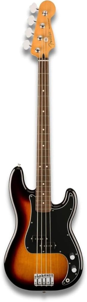 Fender Player II Precision Bass 3 color Sunburst w/Rosewood Bundle with Fender Electric Guitar Bag Black, Fender Classic Celluloid Guitar Picks 12-Pack and 10ft Fender Instrument Cable Black